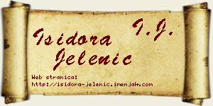 Isidora Jelenić vizit kartica